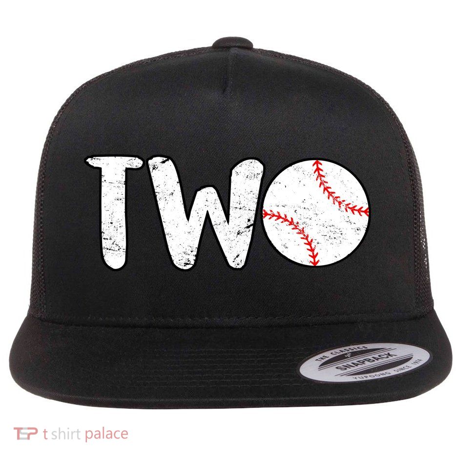 Baseball Two Years Old 2nd Birthday Flatbill Hat