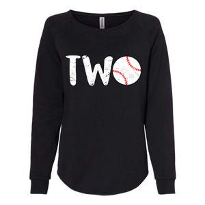 Baseball Two Years Old 2nd Birthday Womens California Wash Sweatshirt