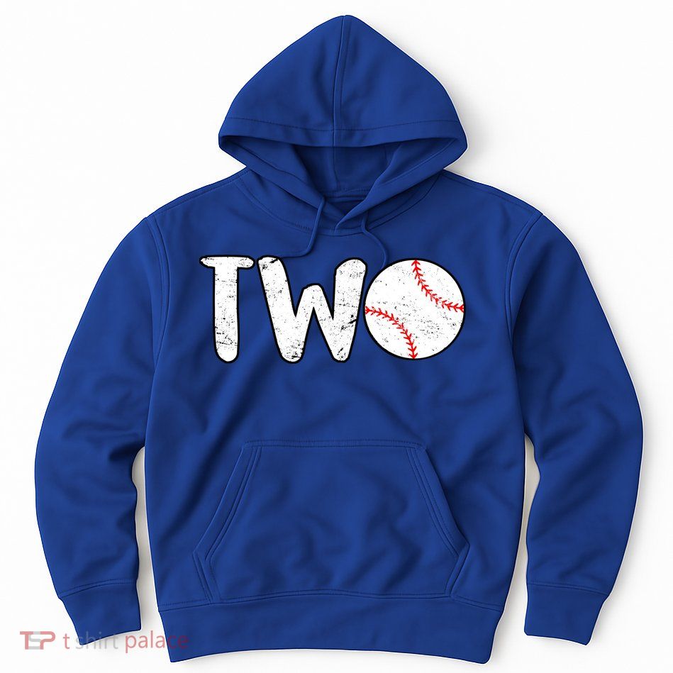 Baseball Two Years Old 2nd Birthday Hoodie