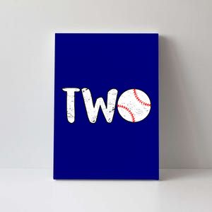 Baseball Two Years Old 2nd Birthday Canvas