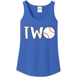 Baseball Two Years Old 2nd Birthday Ladies Essential Tank