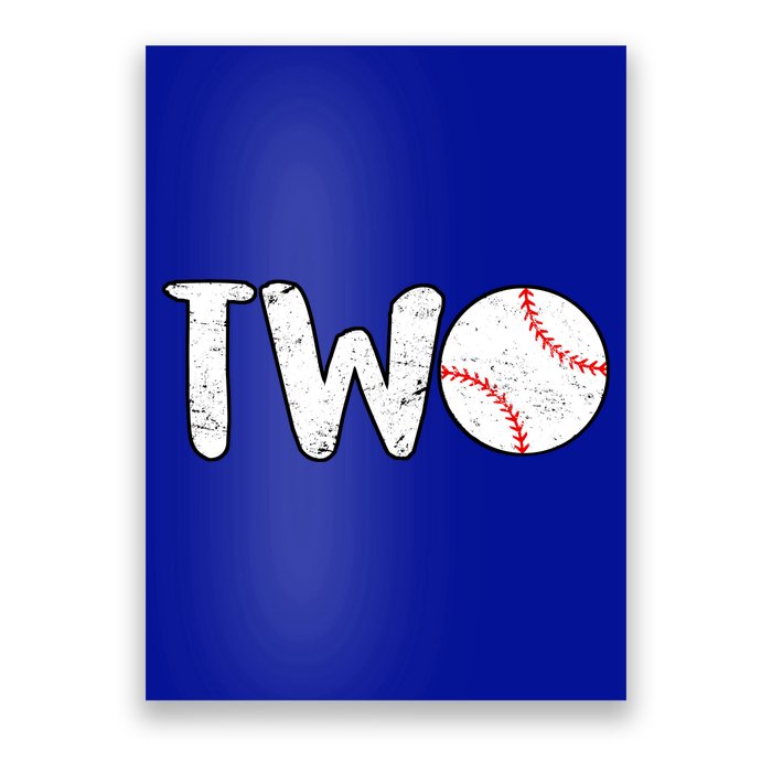 Baseball Two Years Old 2nd Birthday Poster