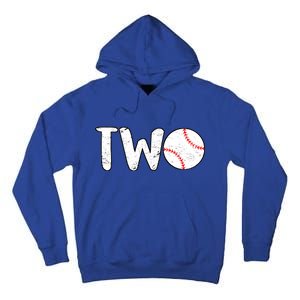 Baseball Two Years Old 2nd Birthday Tall Hoodie