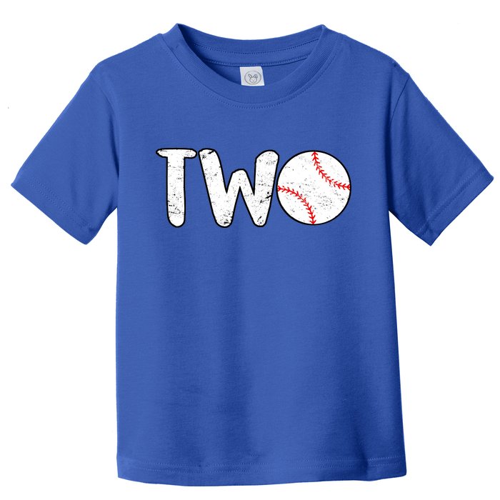 Baseball Two Years Old 2nd Birthday Toddler T-Shirt