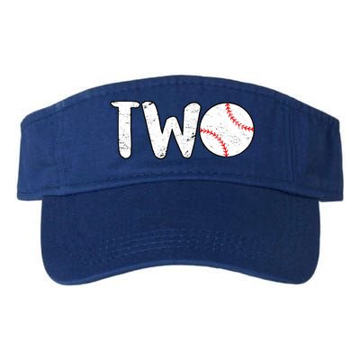 Baseball Two Years Old 2nd Birthday Valucap Bio-Washed Visor