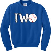 Baseball Two Years Old 2nd Birthday Kids Sweatshirt