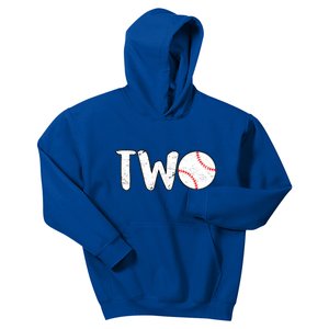 Baseball Two Years Old 2nd Birthday Kids Hoodie