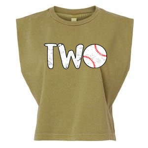 Baseball Two Years Old 2nd Birthday Garment-Dyed Women's Muscle Tee