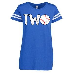 Baseball Two Years Old 2nd Birthday Enza Ladies Jersey Football T-Shirt