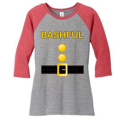 Bashful Dwarf Costume Women's Tri-Blend 3/4-Sleeve Raglan Shirt