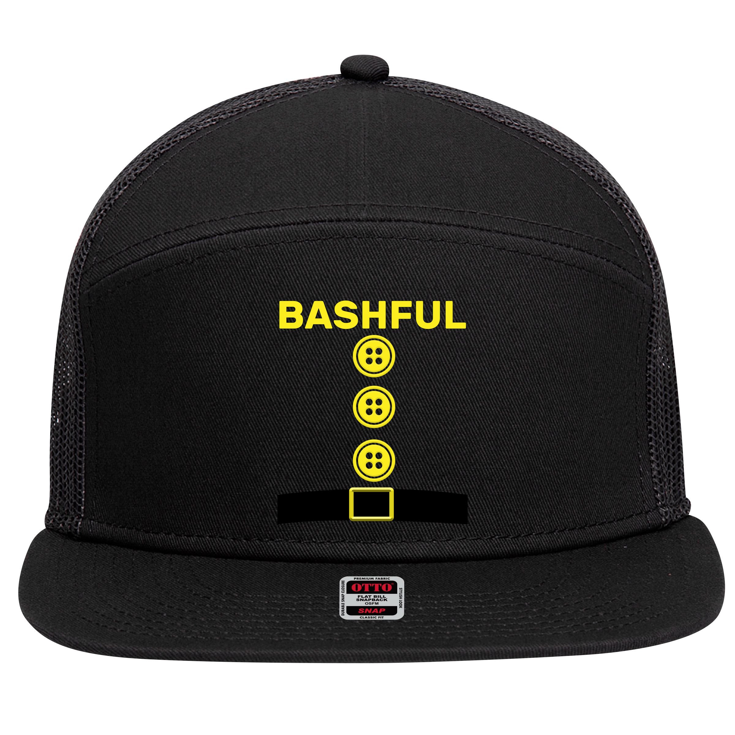 Bashful Dwarf Halloween Costume 7 Panel Mesh Trucker Snapback Hat