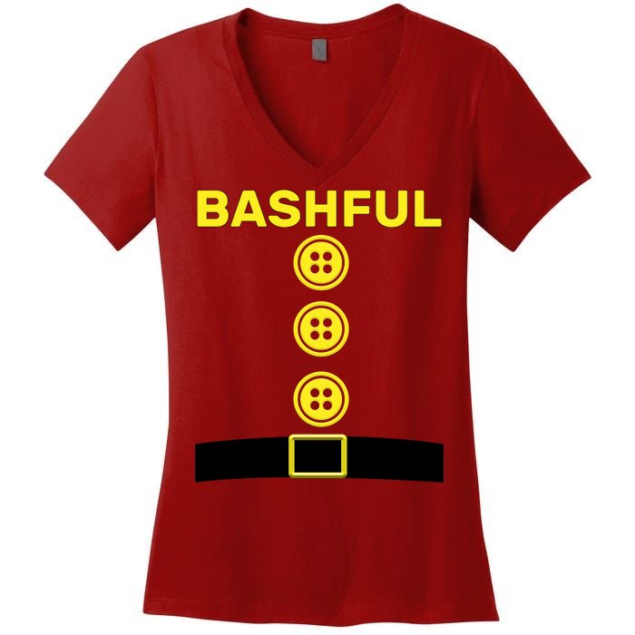 Bashful Dwarf Halloween Costume Women's V-Neck T-Shirt