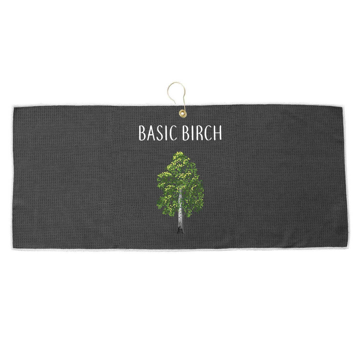 Basic Birch Large Microfiber Waffle Golf Towel