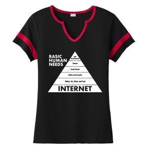 Basic Human Needs Pyramid  Ladies Halftime Notch Neck Tee