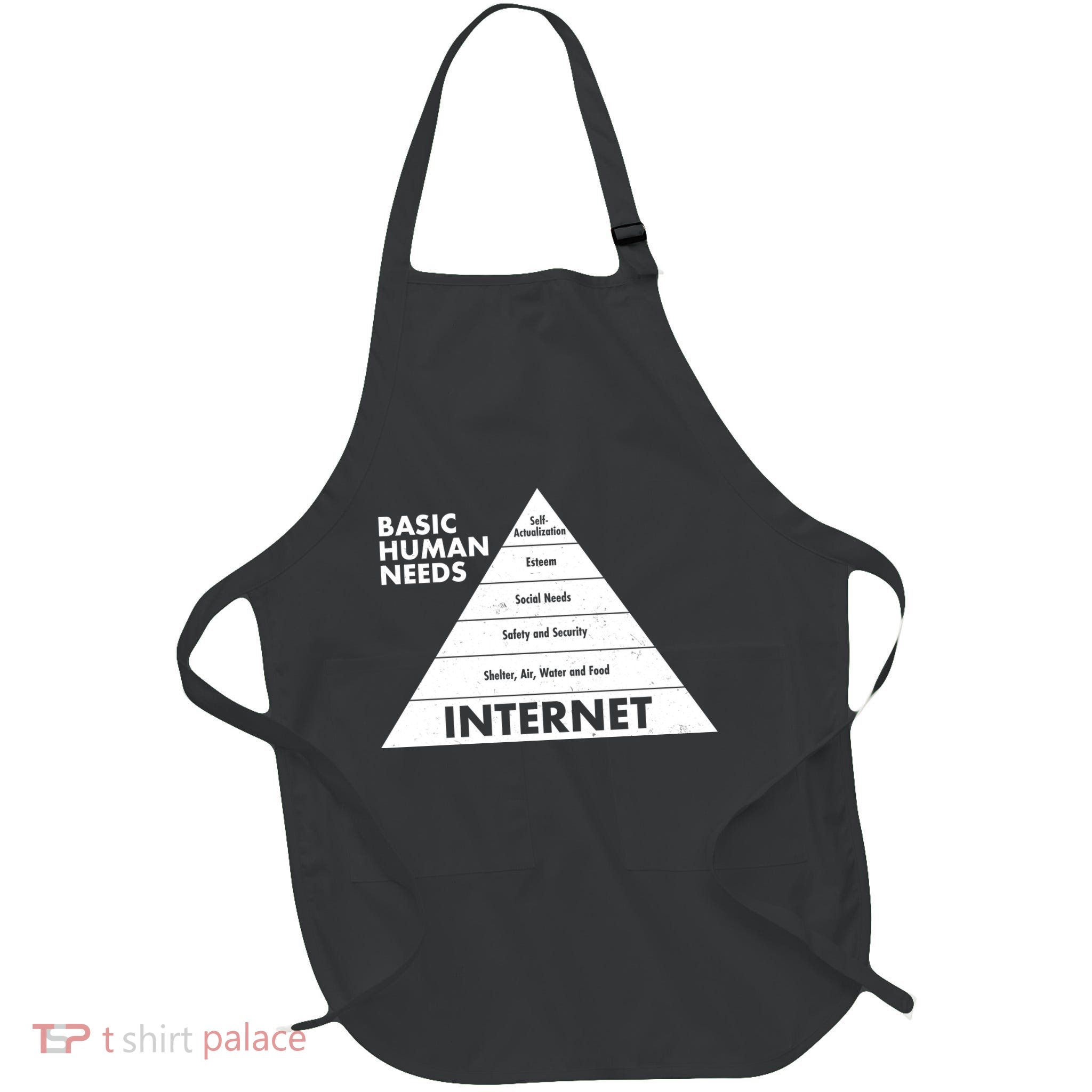 Basic Human Needs Pyramid  Full-Length Apron With Pockets
