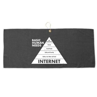Basic Human Needs Pyramid  Large Microfiber Waffle Golf Towel