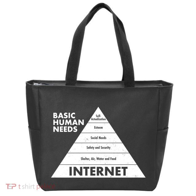 Basic Human Needs Pyramid  Zip Tote Bag