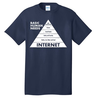 Basic Human Needs Pyramid  Tall T-Shirt