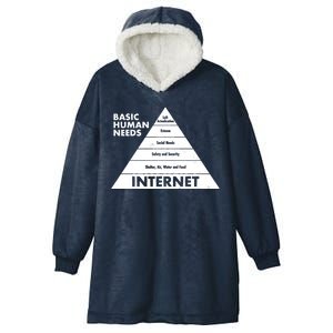 Basic Human Needs Pyramid  Hooded Wearable Blanket