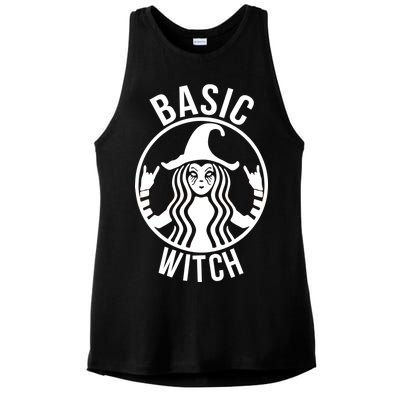 Basic Witch Funny Halloween Ladies PosiCharge Tri-Blend Wicking Tank