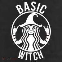 Basic Witch Funny Halloween 7 Panel Mesh Trucker Snapback Hat