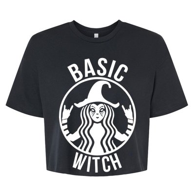 Basic Witch Funny Halloween Bella+Canvas Jersey Crop Tee