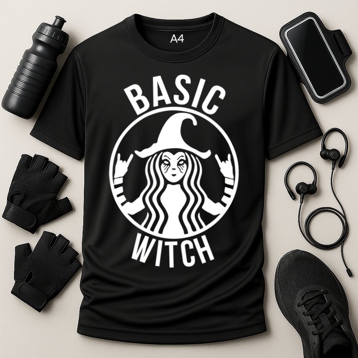 Basic Witch Funny Halloween Cooling Performance Crew T-Shirt