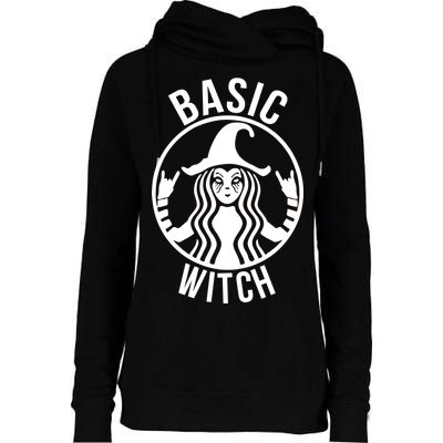 Basic Witch Funny Halloween Womens Funnel Neck Pullover Hood