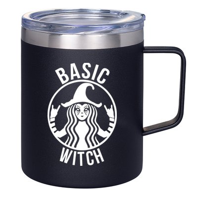 Basic Witch Funny Halloween 12oz Stainless Steel Coffee Mug