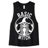 Basic Witch Funny Halloween Women's Racerback Cropped Tank