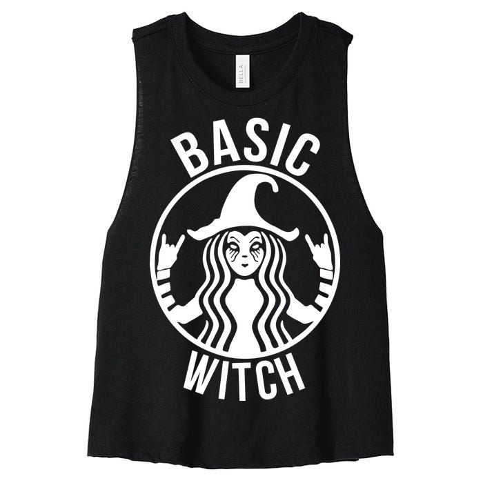 Basic Witch Funny Halloween Women's Racerback Cropped Tank