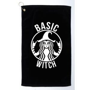 Basic Witch Funny Halloween Platinum Collection Golf Towel