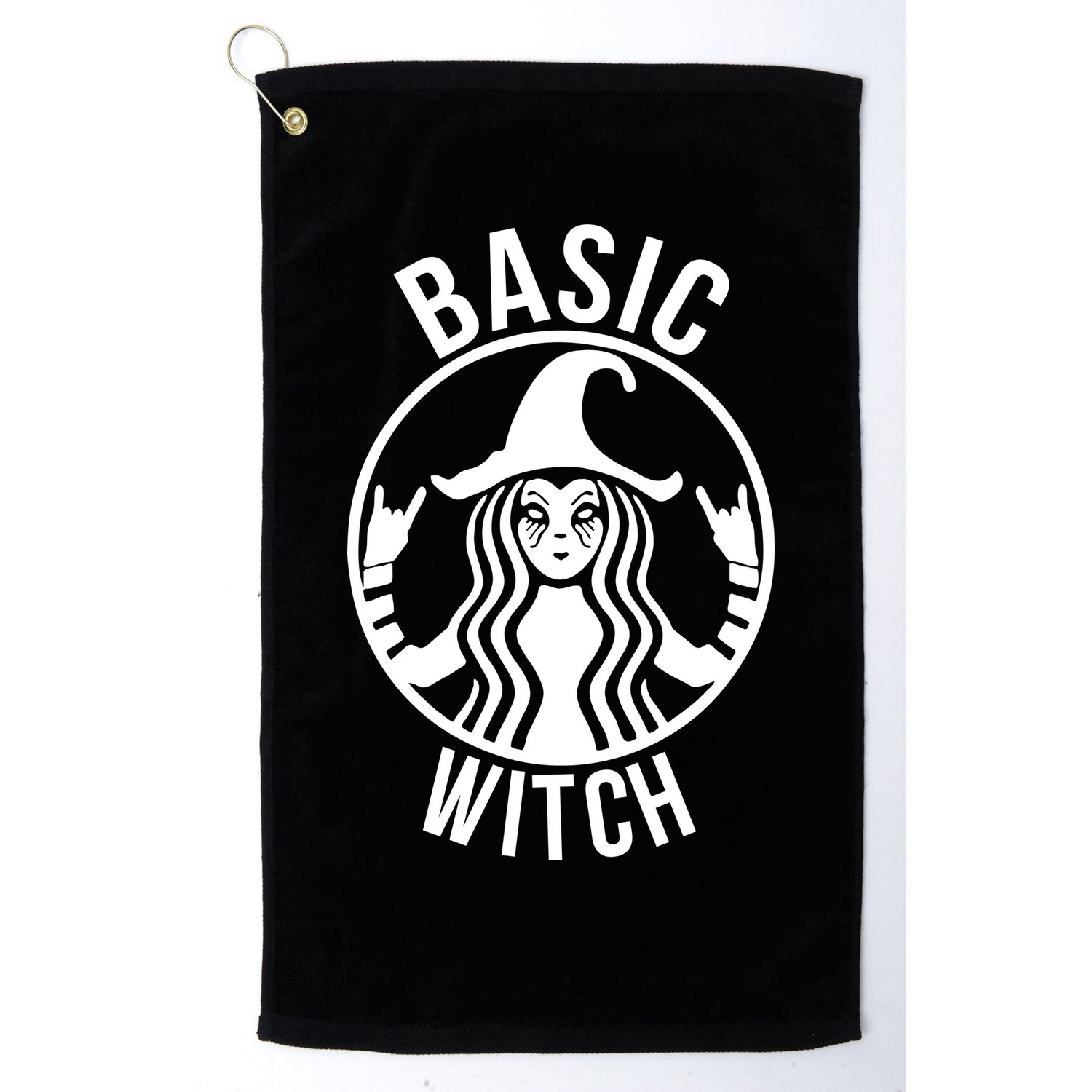 Basic Witch Funny Halloween Golf Towel