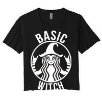 Basic Witch Funny Halloween Women's Crop Top Tee