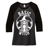 Basic Witch Funny Halloween Women's Tri-Blend 3/4-Sleeve Raglan Shirt