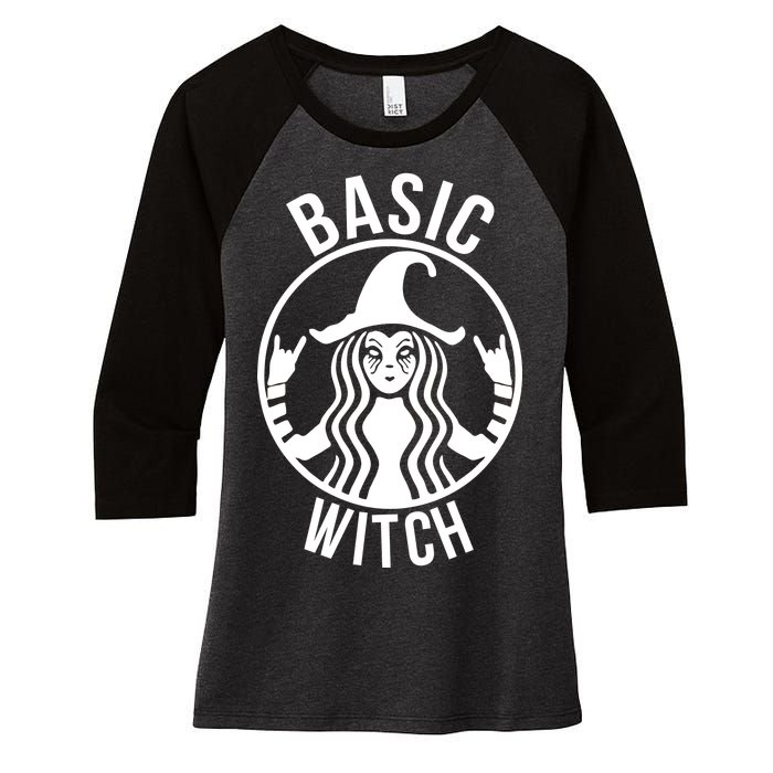 Basic Witch Funny Halloween Women's Tri-Blend 3/4-Sleeve Raglan Shirt