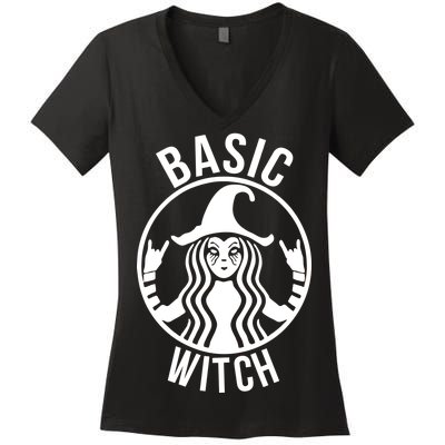 Basic Witch Funny Halloween Women's V-Neck T-Shirt