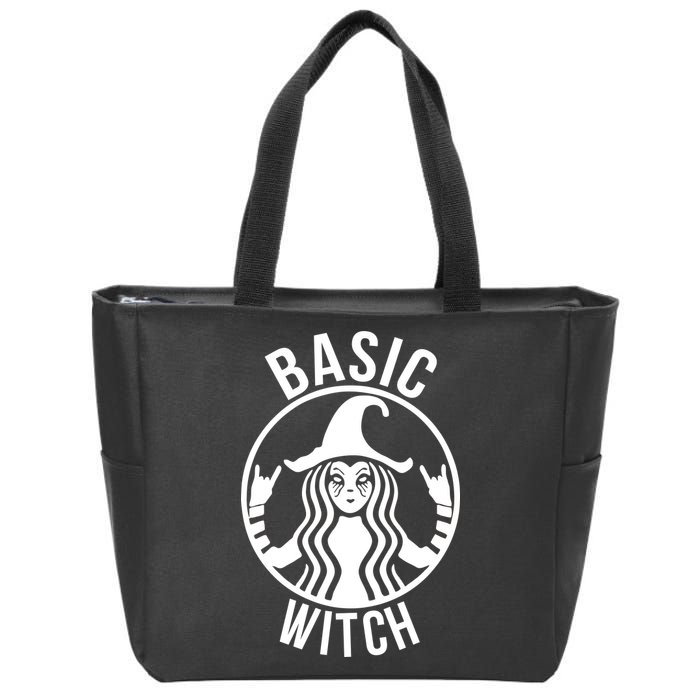 Basic Witch Funny Halloween Zip Tote Bag