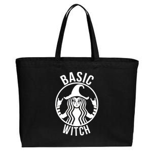 Basic Witch Funny Halloween Cotton Canvas Jumbo Tote