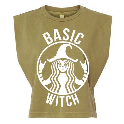 Basic Witch Funny Halloween Garment-Dyed Women's Muscle Tee