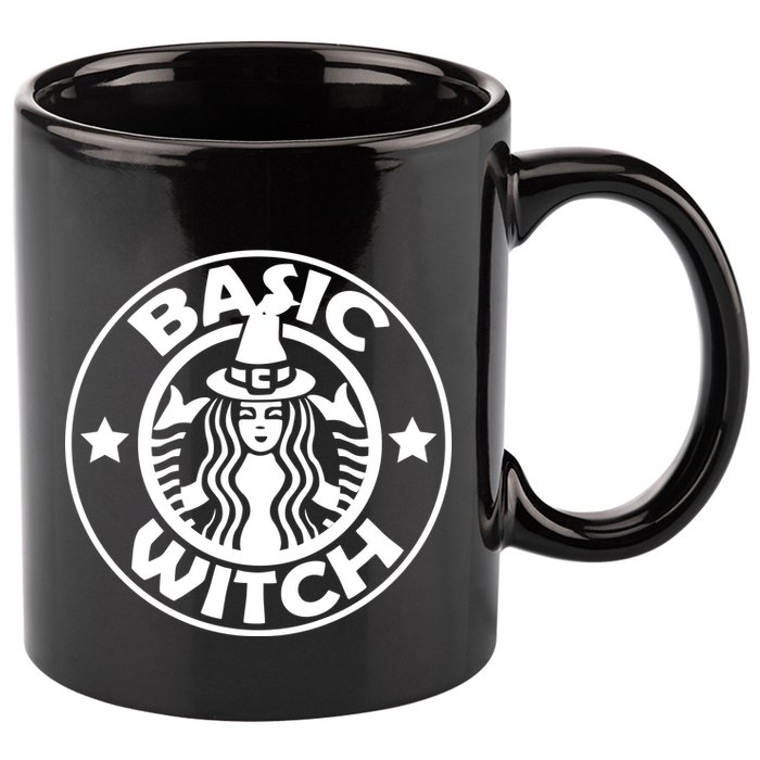 Basic Witch Parody Funny Halloween 11oz C Handle Ceramic Mug