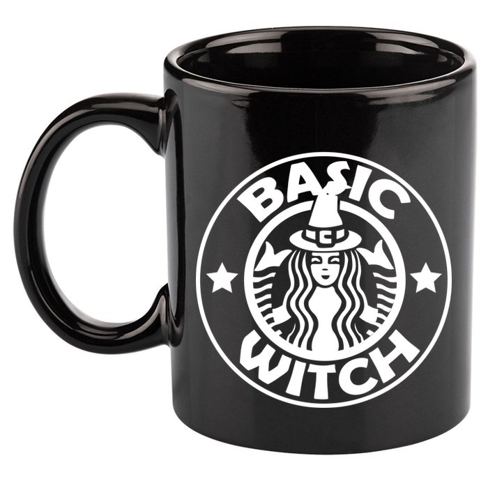 Basic Witch Parody Funny Halloween 11oz C Handle Ceramic Mug