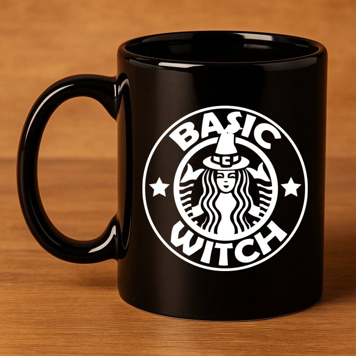 Basic Witch Parody Funny Halloween 11oz C Handle Ceramic Mug