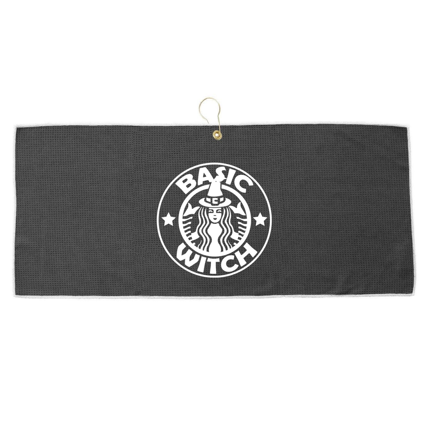 Basic Witch Parody Funny Halloween Large Microfiber Waffle Golf Towel