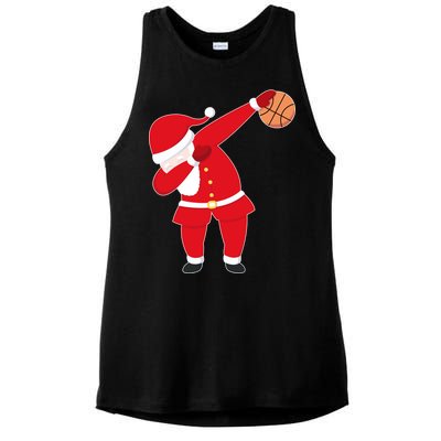 Basketball Dabbing Santa Ladies PosiCharge Tri-Blend Wicking Tank