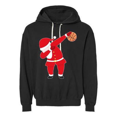 Basketball Dabbing Santa Garment-Dyed Fleece Hoodie