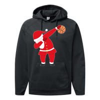 Basketball Dabbing Santa Performance Fleece Hoodie