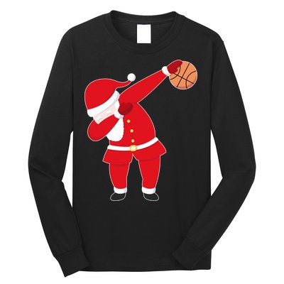 Basketball Dabbing Santa Long Sleeve Shirt