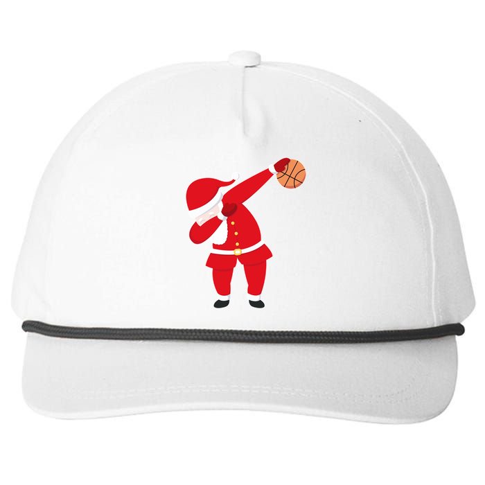 Basketball Dabbing Santa Snapback Five-Panel Rope Hat