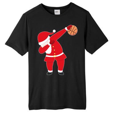 Basketball Dabbing Santa Tall Fusion ChromaSoft Performance T-Shirt